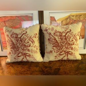 Vintage Needlepoint Pillow Set